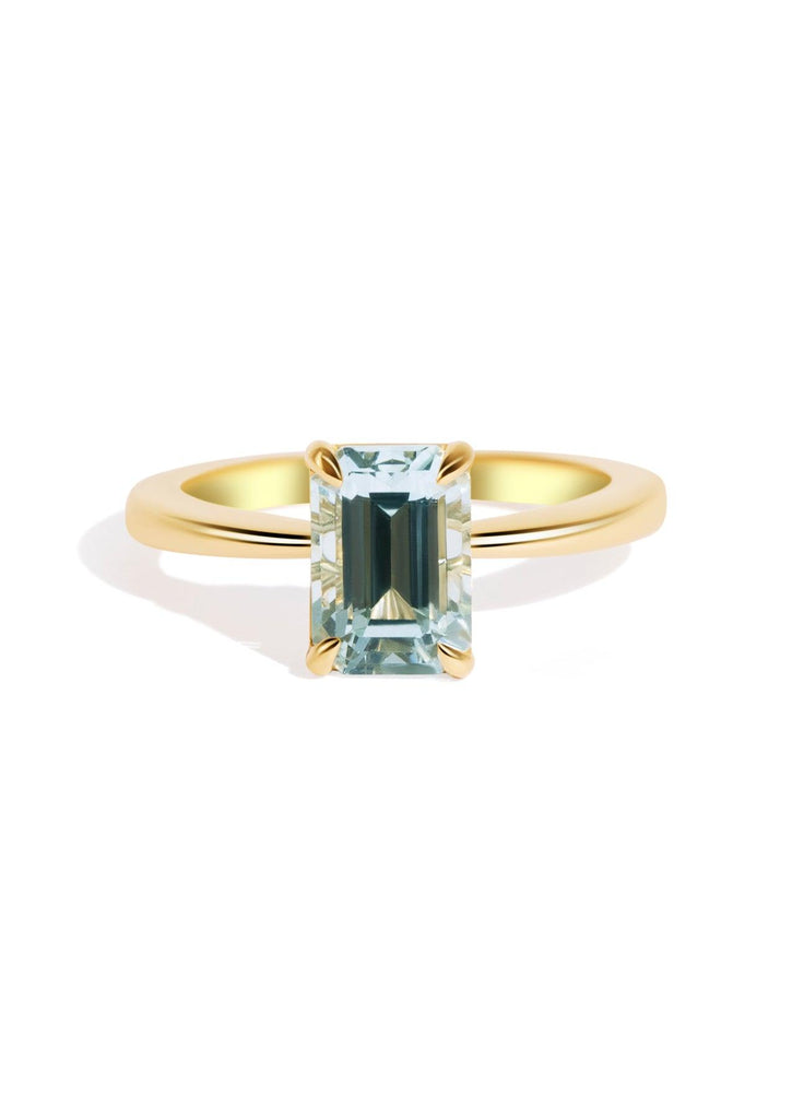 The June Ring with 1.96ct Emerald Aquamarine - Molten Store