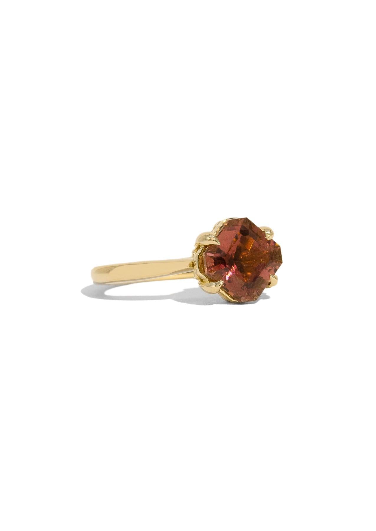 The June Ring with 2.34ct Radiant Cherry Tourmaline - Molten Store