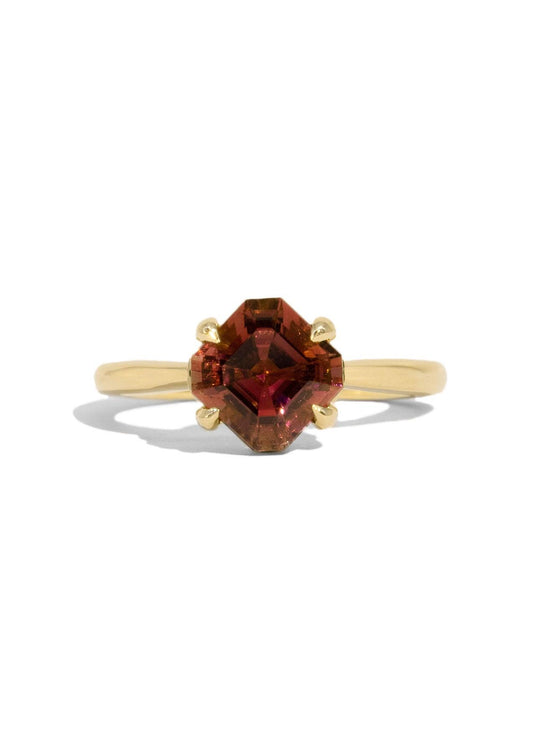 The June Ring with 2.34ct Radiant Cherry Tourmaline - Molten Store