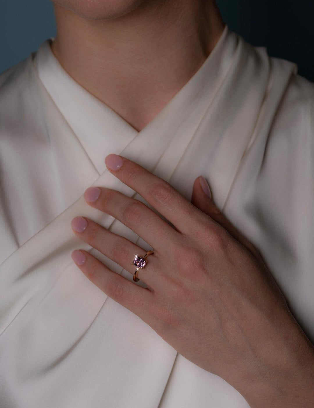 The June Ring with 2.3ct Cushion Spinel - Molten Store