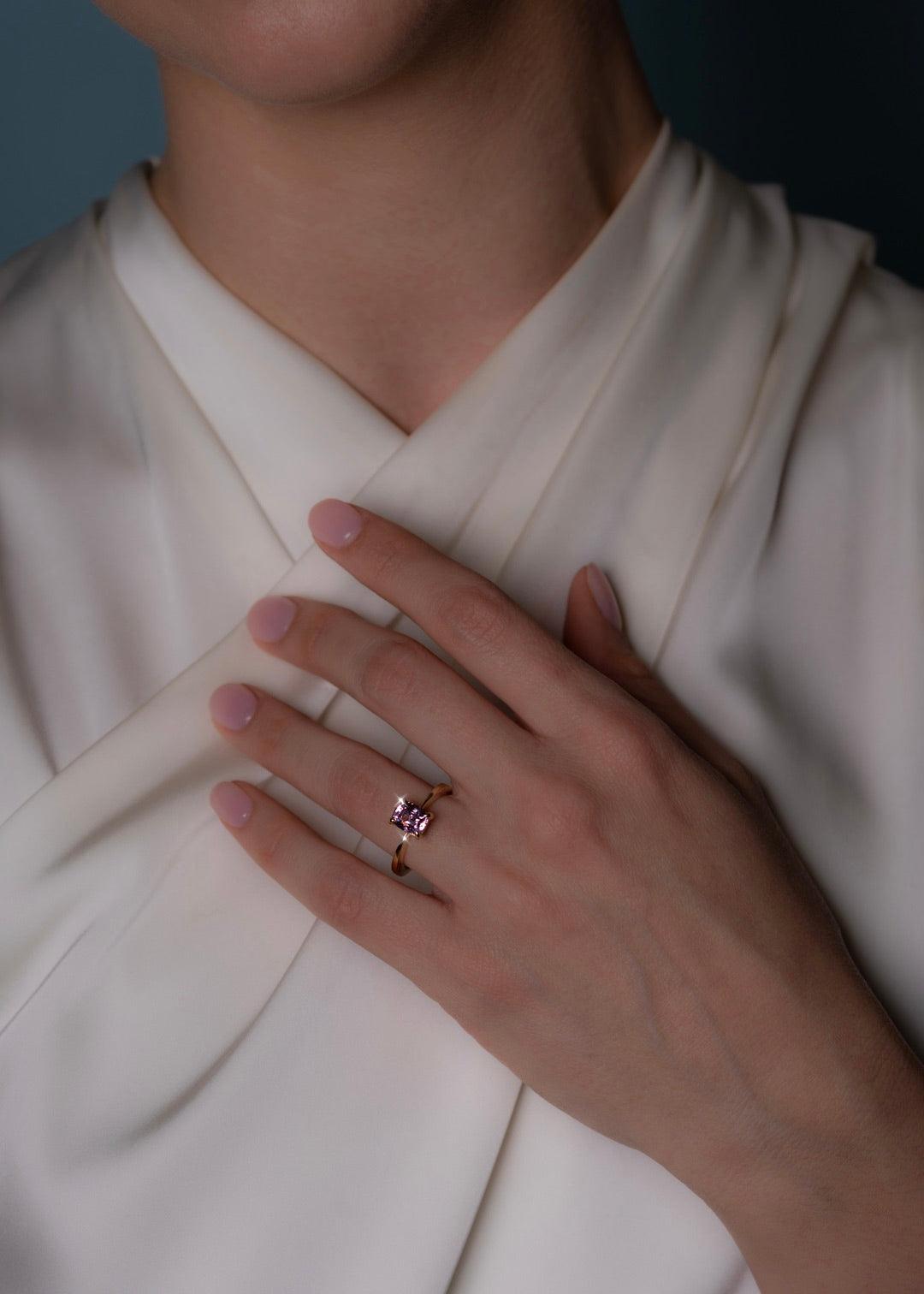 The June Ring with 2.3ct Cushion Spinel - Molten Store