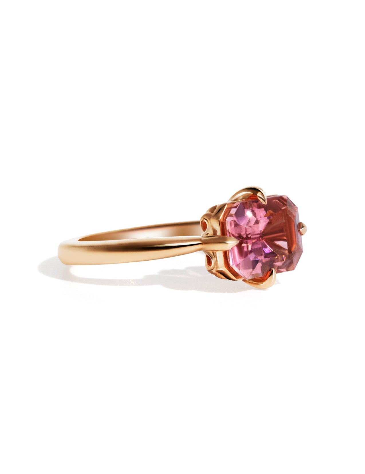 The June Ring with 2.94ct Emerald Pink Tourmaline - Molten Store