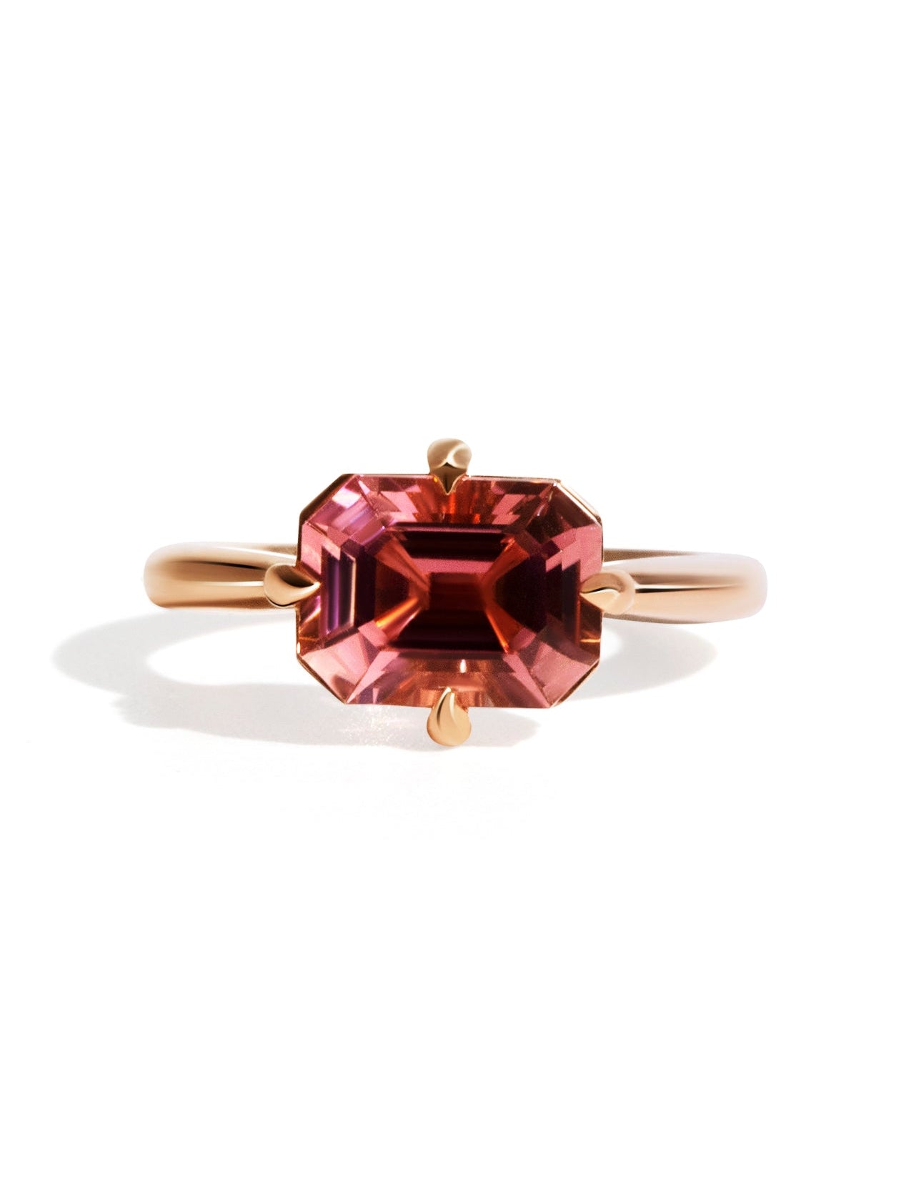 The June Ring with 2.94ct Emerald Pink Tourmaline - Molten Store