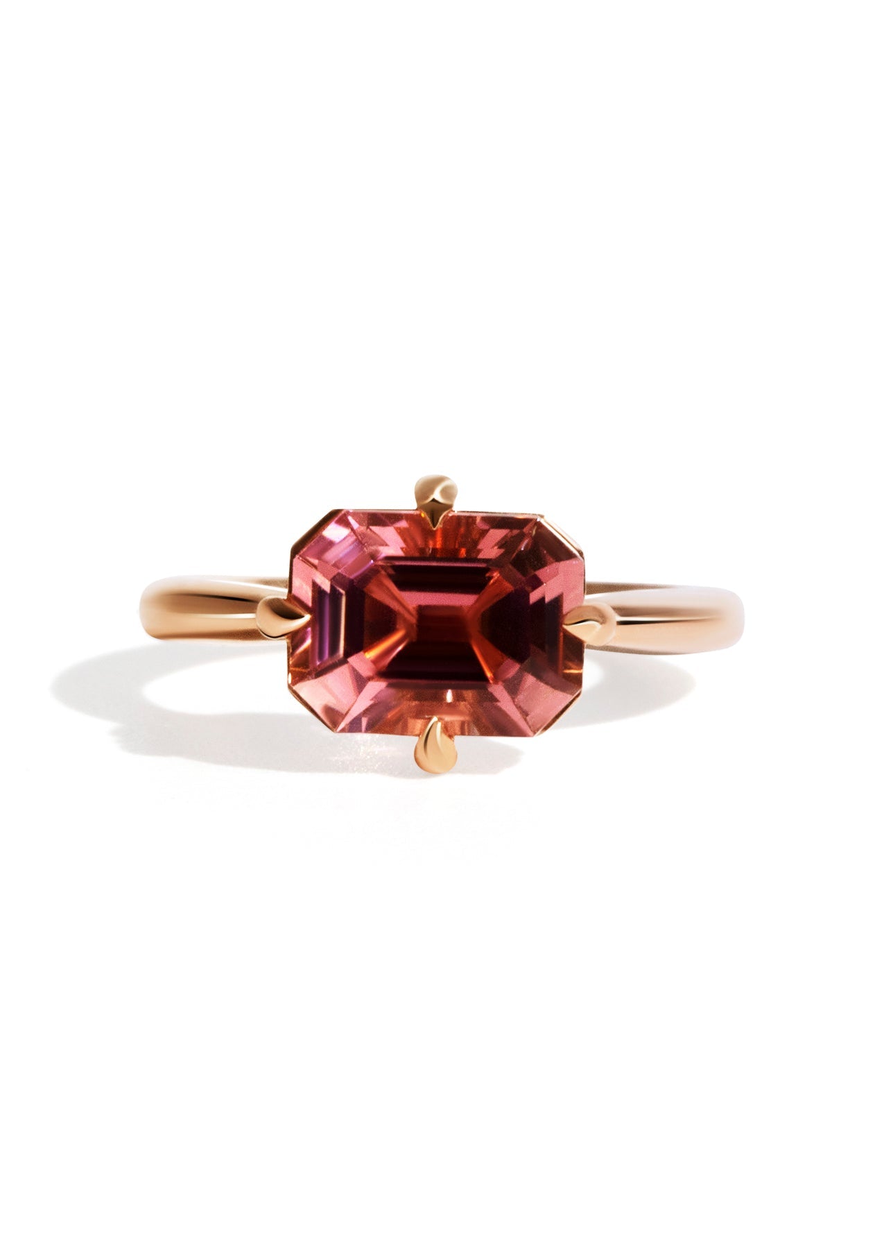 The June Ring with 2.94ct Emerald Pink Tourmaline - Molten Store