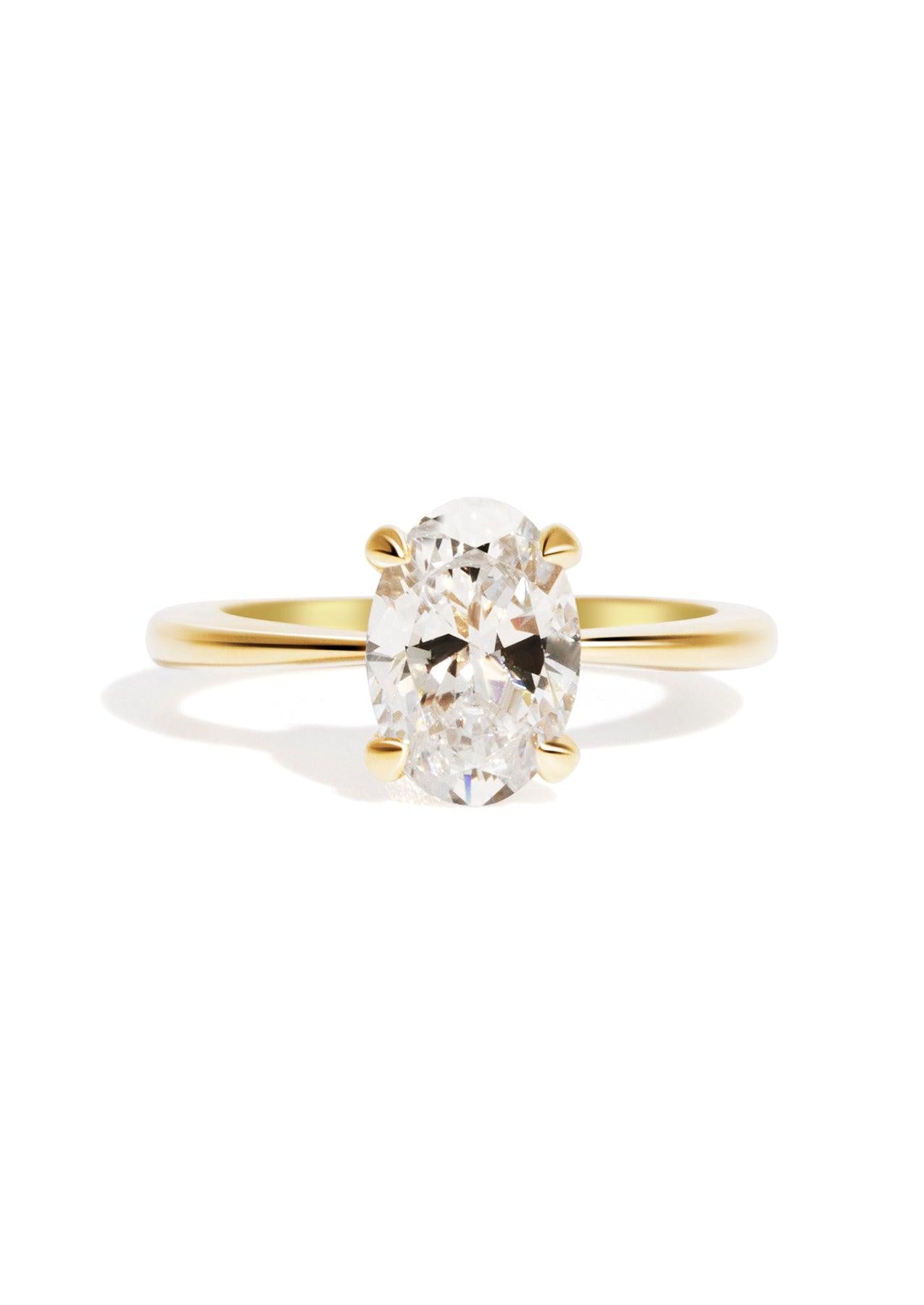 The June Ring with 2ct Oval Cultured Diamond - Molten Store