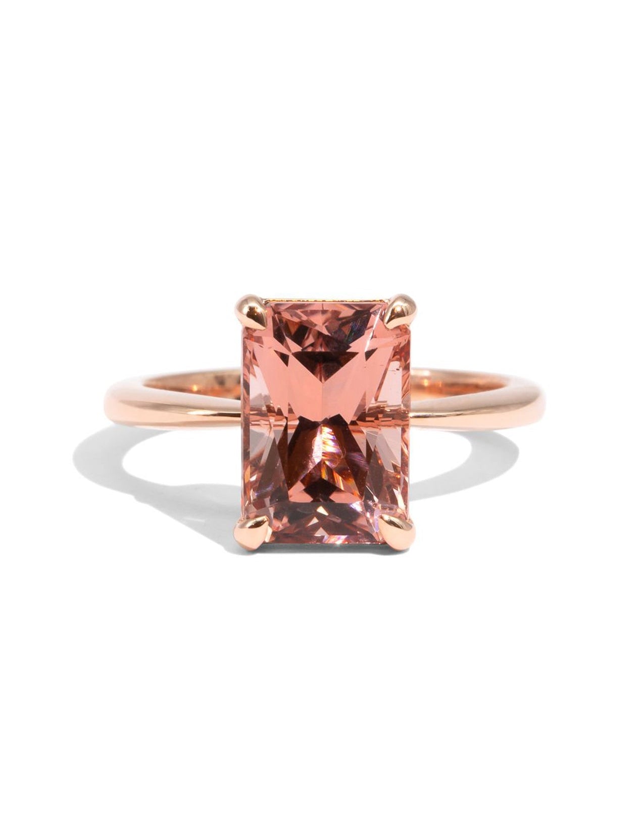 The June Ring with 3.81ct Emerald Morganite - Molten Store