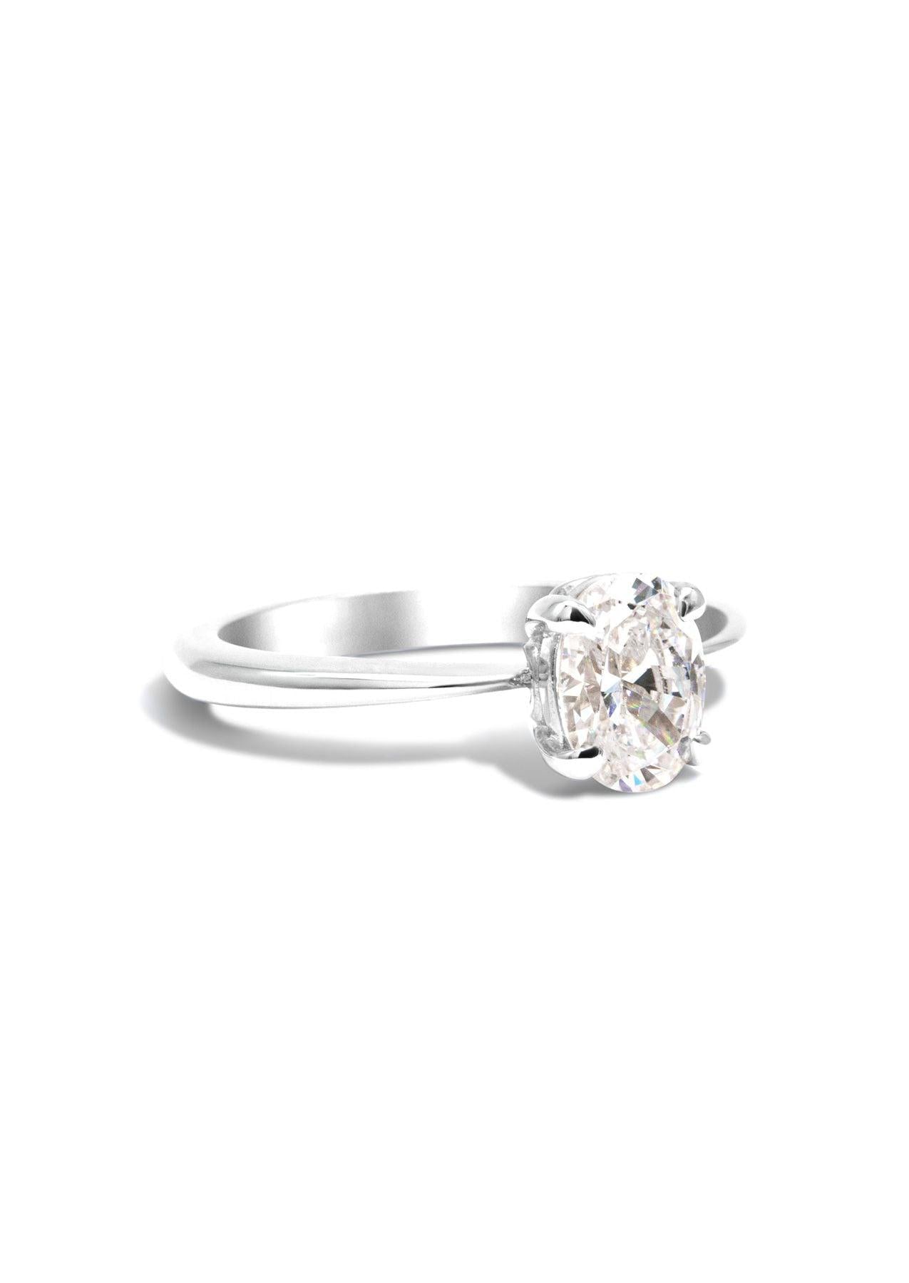 The June White Gold Ring Setting - Molten Store