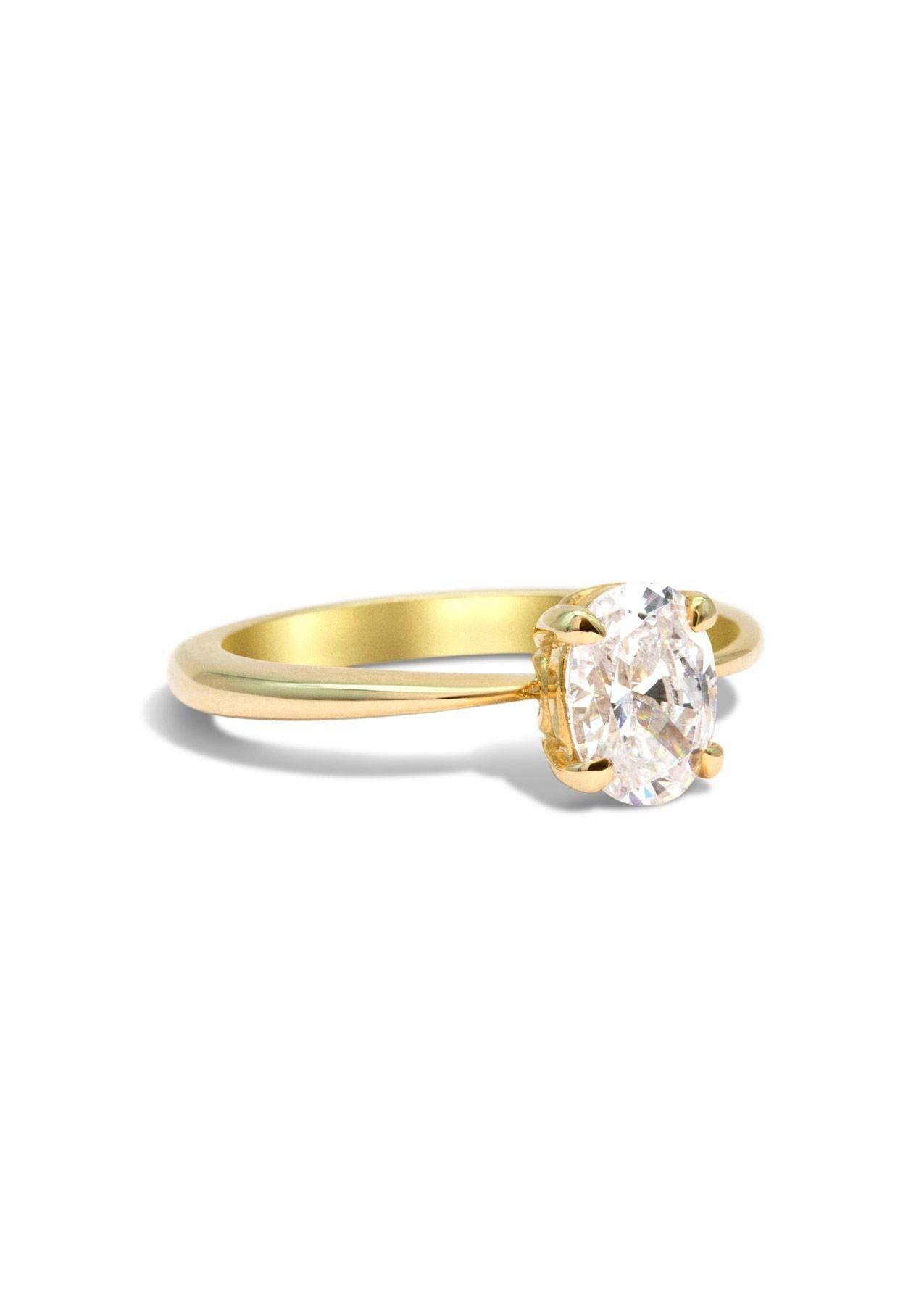 The June Yellow Gold Ring Setting - Molten Store