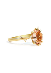 The Juniper Ring with 1.28ct Oval Morganite - Molten Store