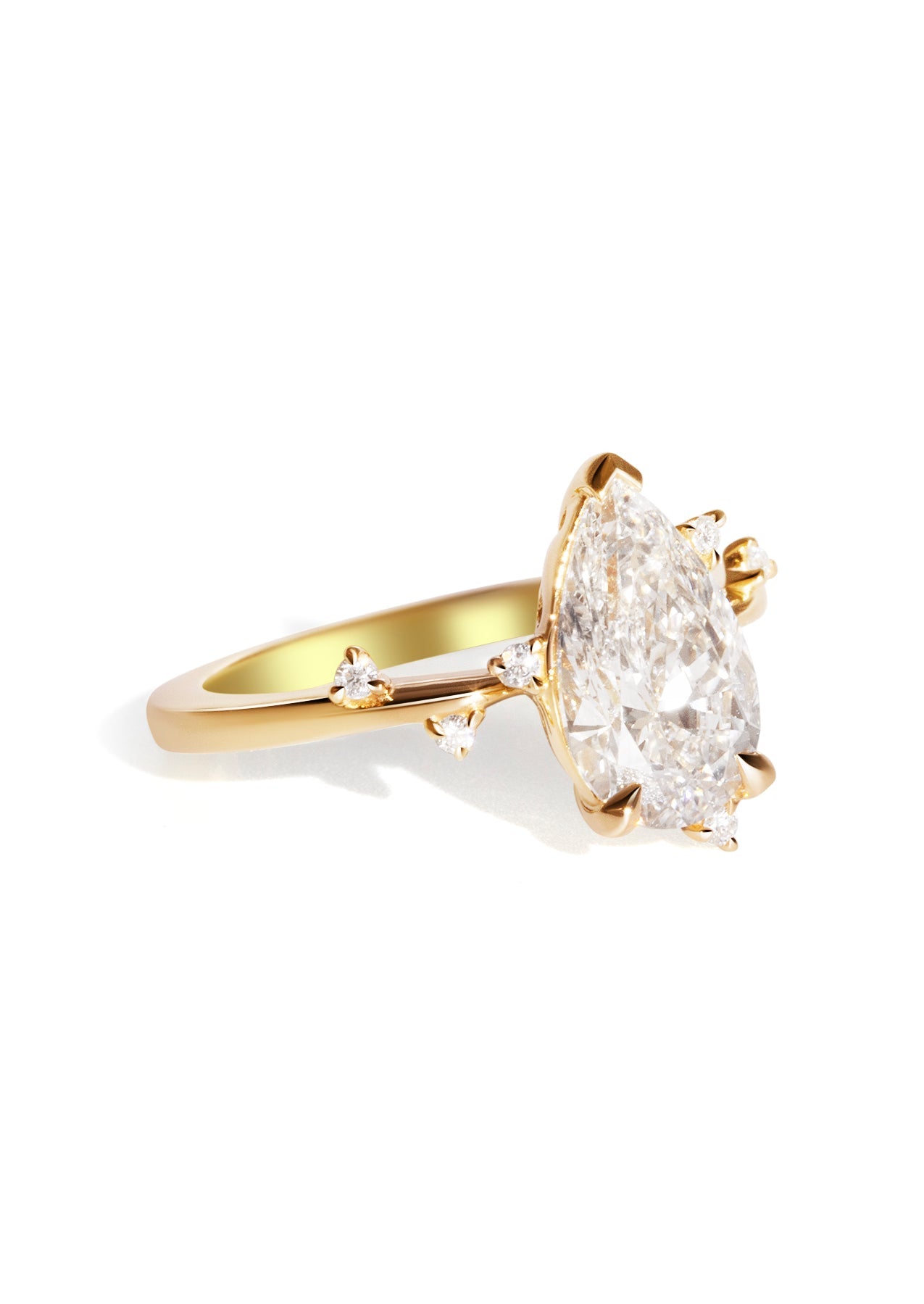 The Juniper Ring with 2.19ct Pear Cultured Diamond - Molten Store