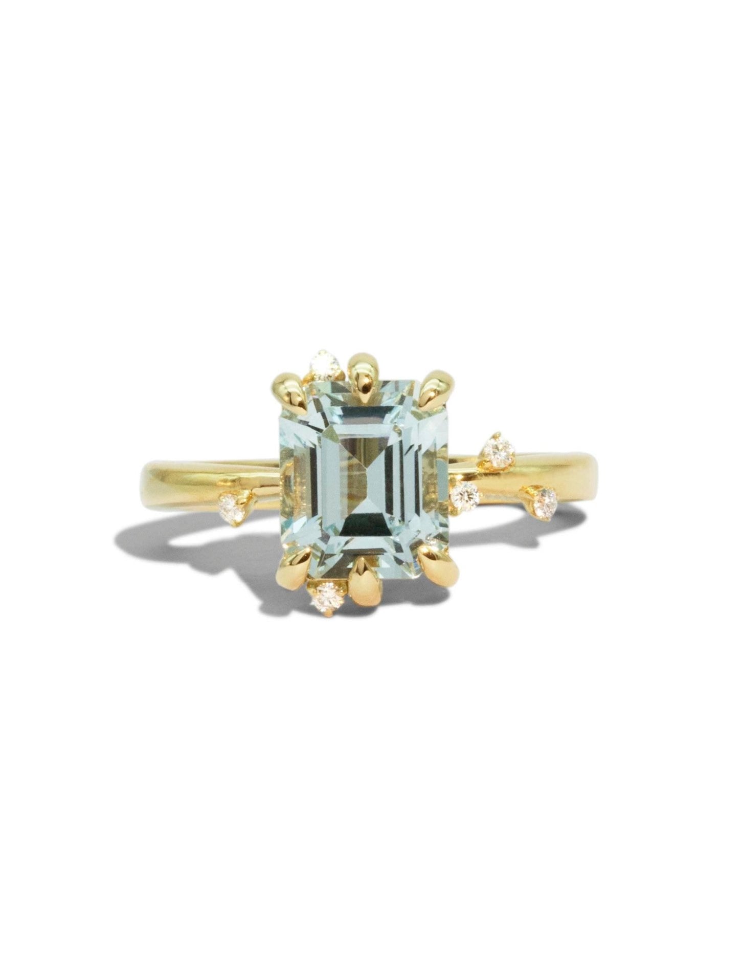 The Juniper Ring with 2.4ct Emerald Aquamarine - Molten Store