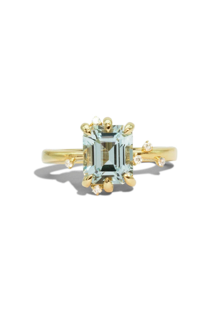 The Juniper Ring with 2.4ct Emerald Aquamarine - Molten Store