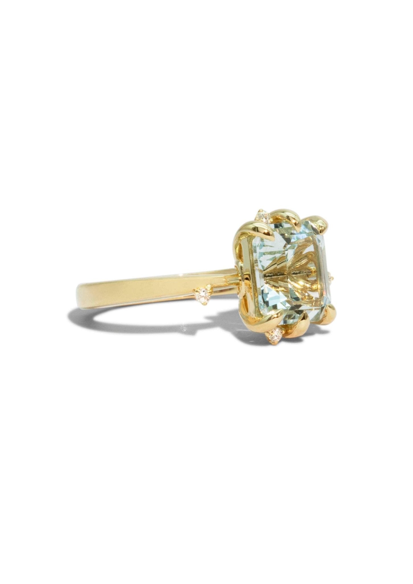 The Juniper Ring with 2.4ct Emerald Aquamarine - Molten Store