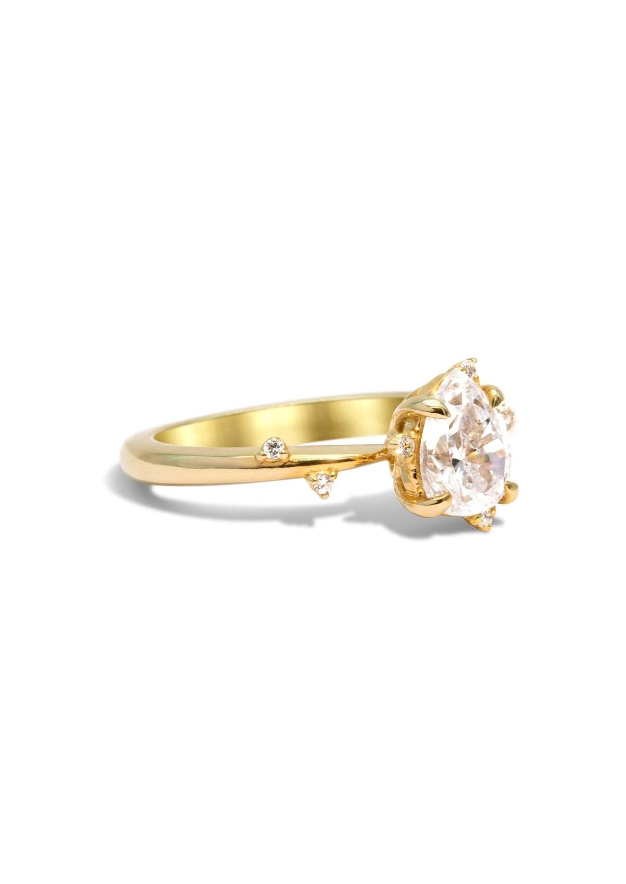 The Juniper Yellow Gold Ring Setting - Molten Store