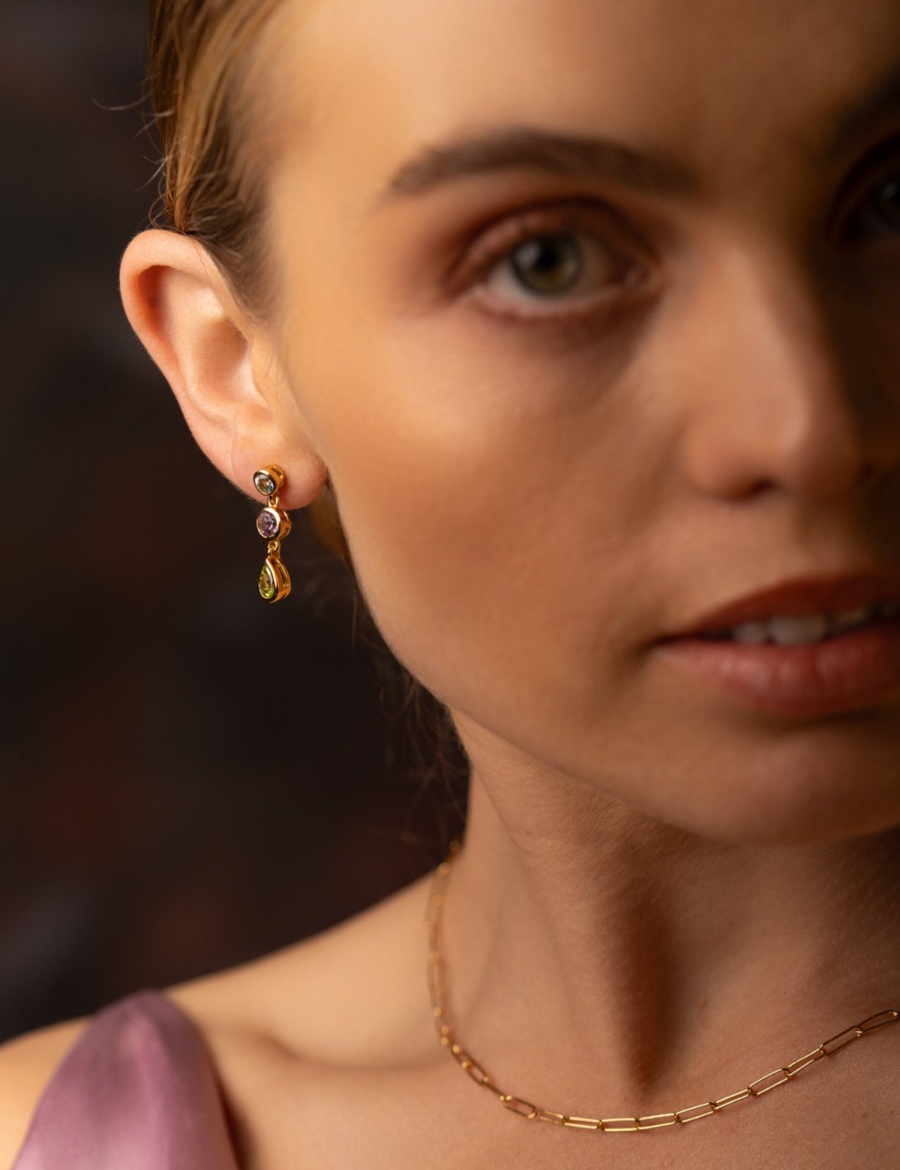 The Juno 18ct Gold Vermeil Drop Earrings - Molten Store