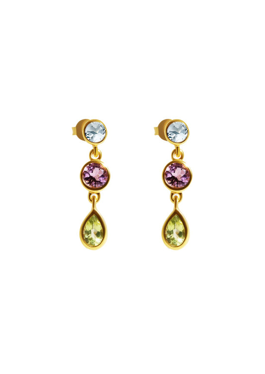 The Juno 18ct Gold Vermeil Drop Earrings - Molten Store