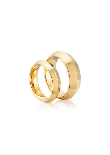 The Knife Edge 9ct Yellow Gold Band - Molten Store