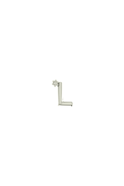 The Letter Cultured Diamond 10ct Solid Gold Stud Earring (Single) - Molten Store