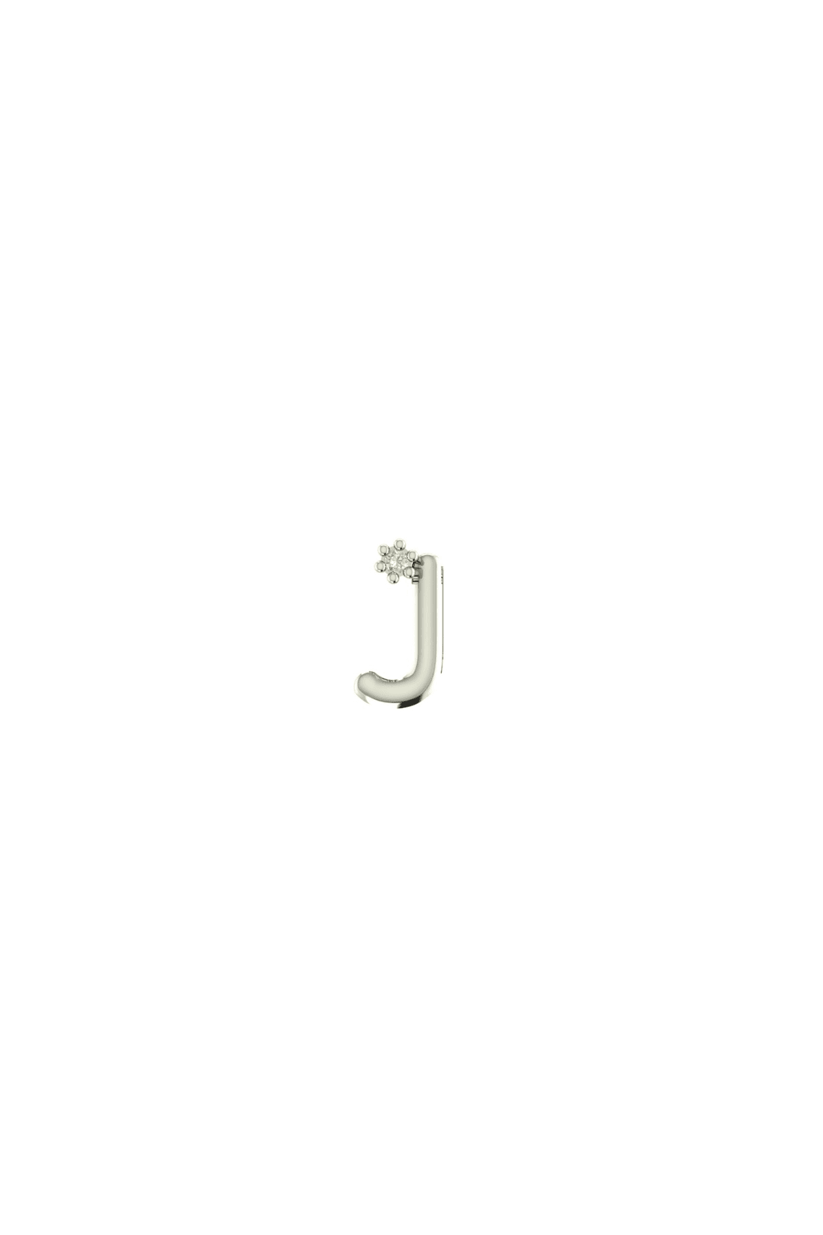 The Letter Cultured Diamond 10ct Solid Gold Stud Earring (Single) - Molten Store