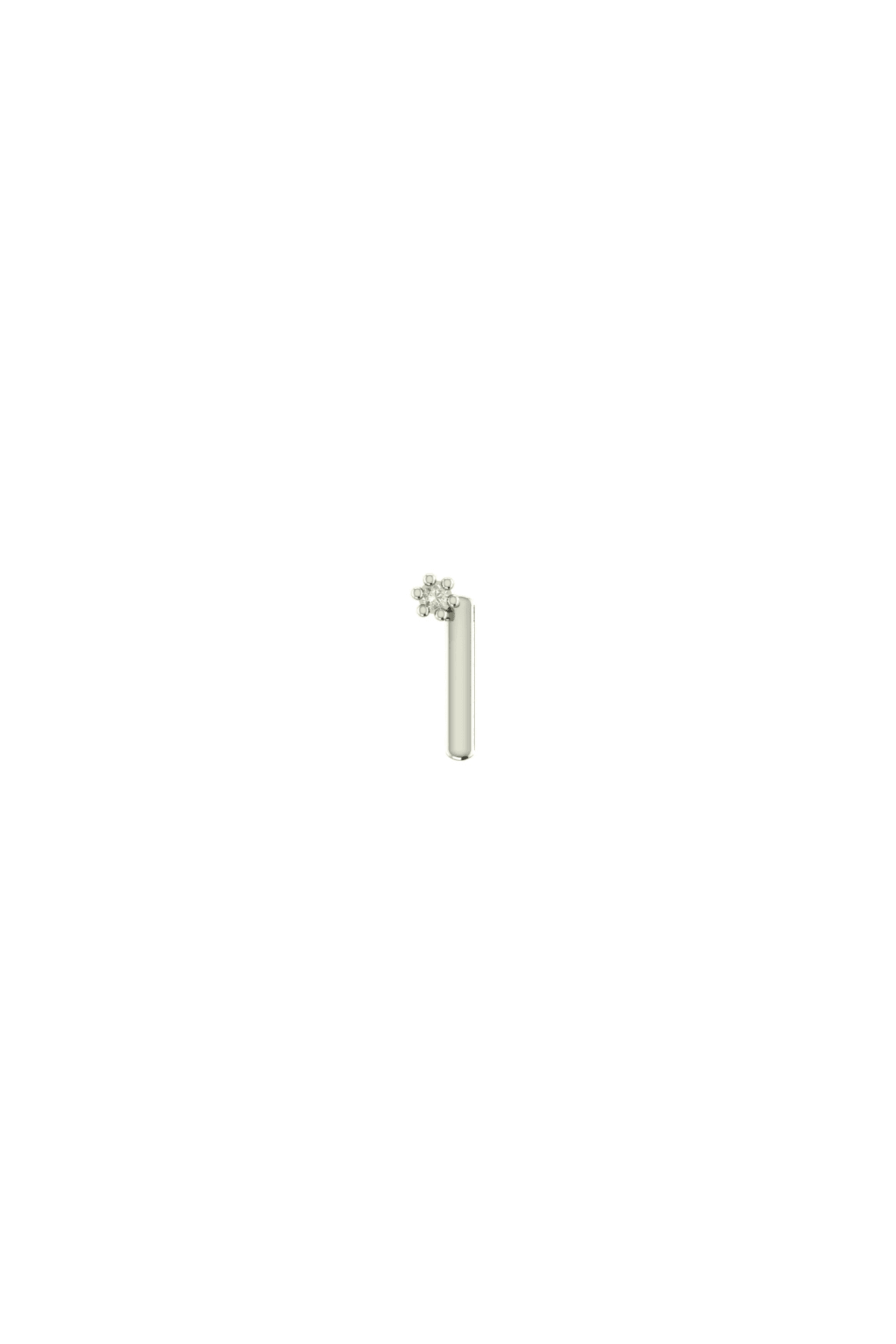 The Letter Cultured Diamond 10ct Solid Gold Stud Earring (Single) - Molten Store