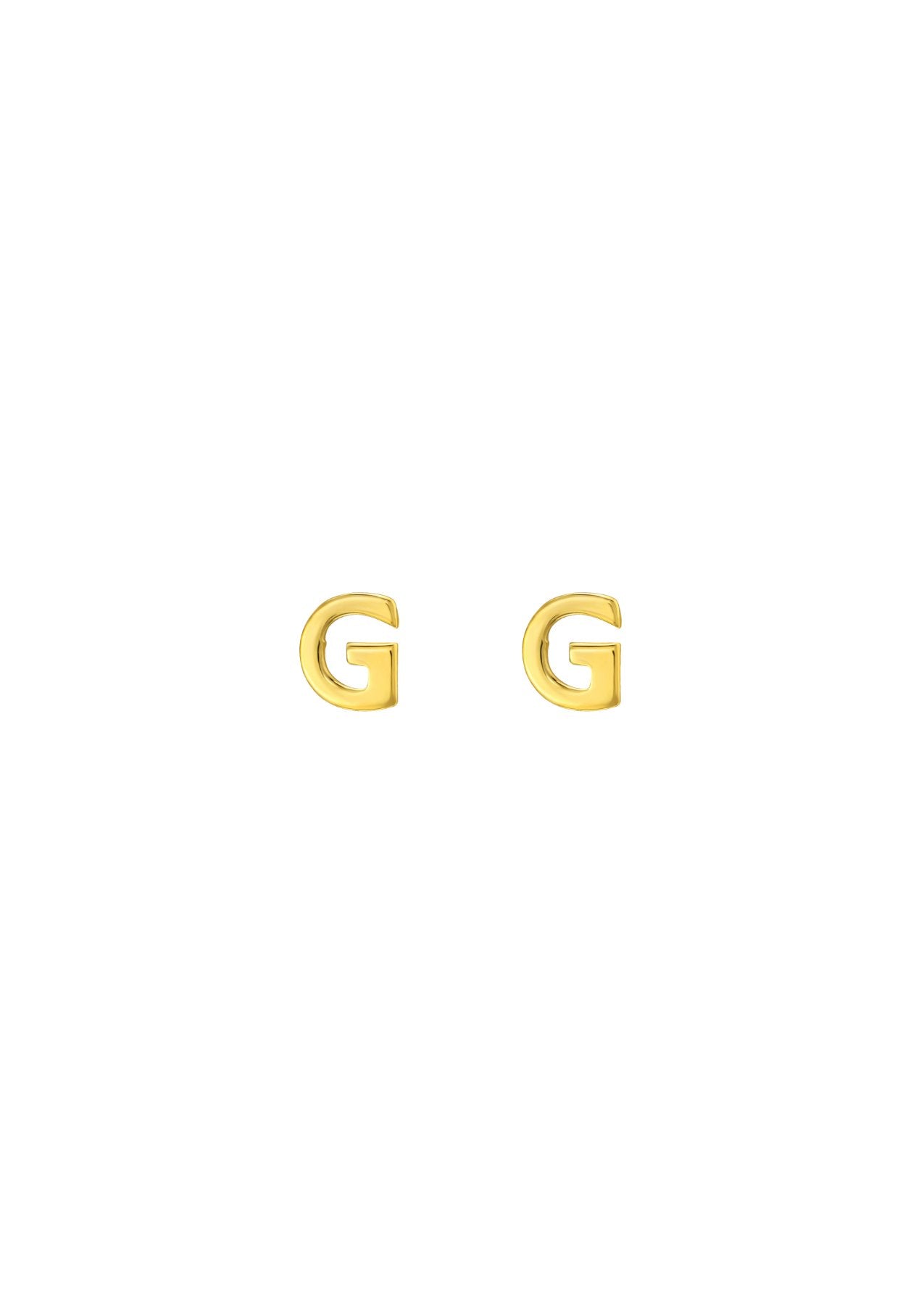 The Letter Gold Vermeil Stud Earrings - Molten Store