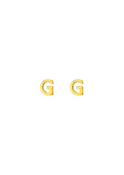 The Letter Gold Vermeil Stud Earrings - Molten Store