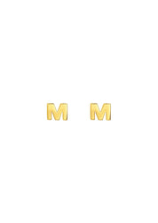 The Letter Gold Vermeil Stud Earrings - Molten Store