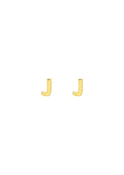 The Letter Gold Vermeil Stud Earrings - Molten Store