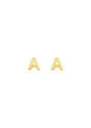 The Letter Gold Vermeil Stud Earrings - Molten Store