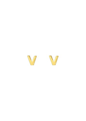 The Letter Gold Vermeil Stud Earrings - Molten Store