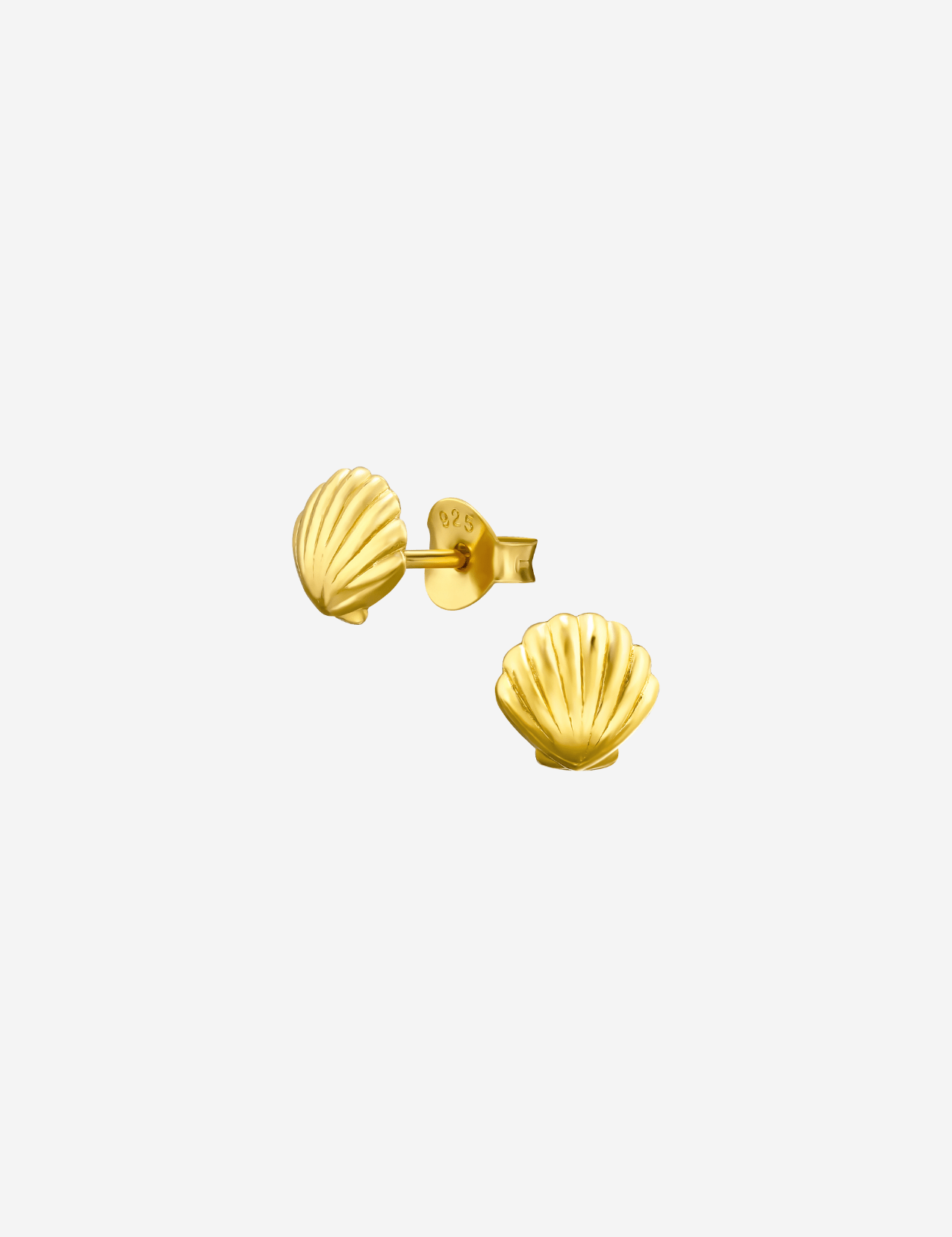 The Little Shell 14ct Gold Vermeil Stud Earrings - Molten Store