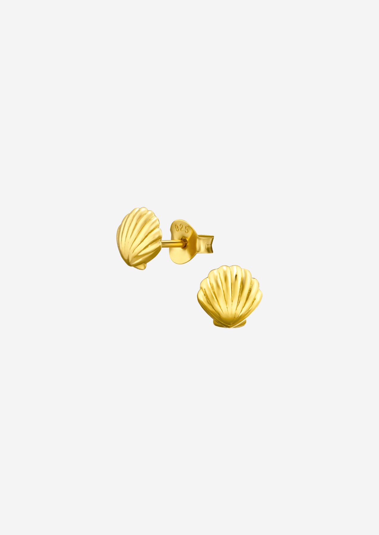 The Little Shell 14ct Gold Vermeil Stud Earrings - Molten Store