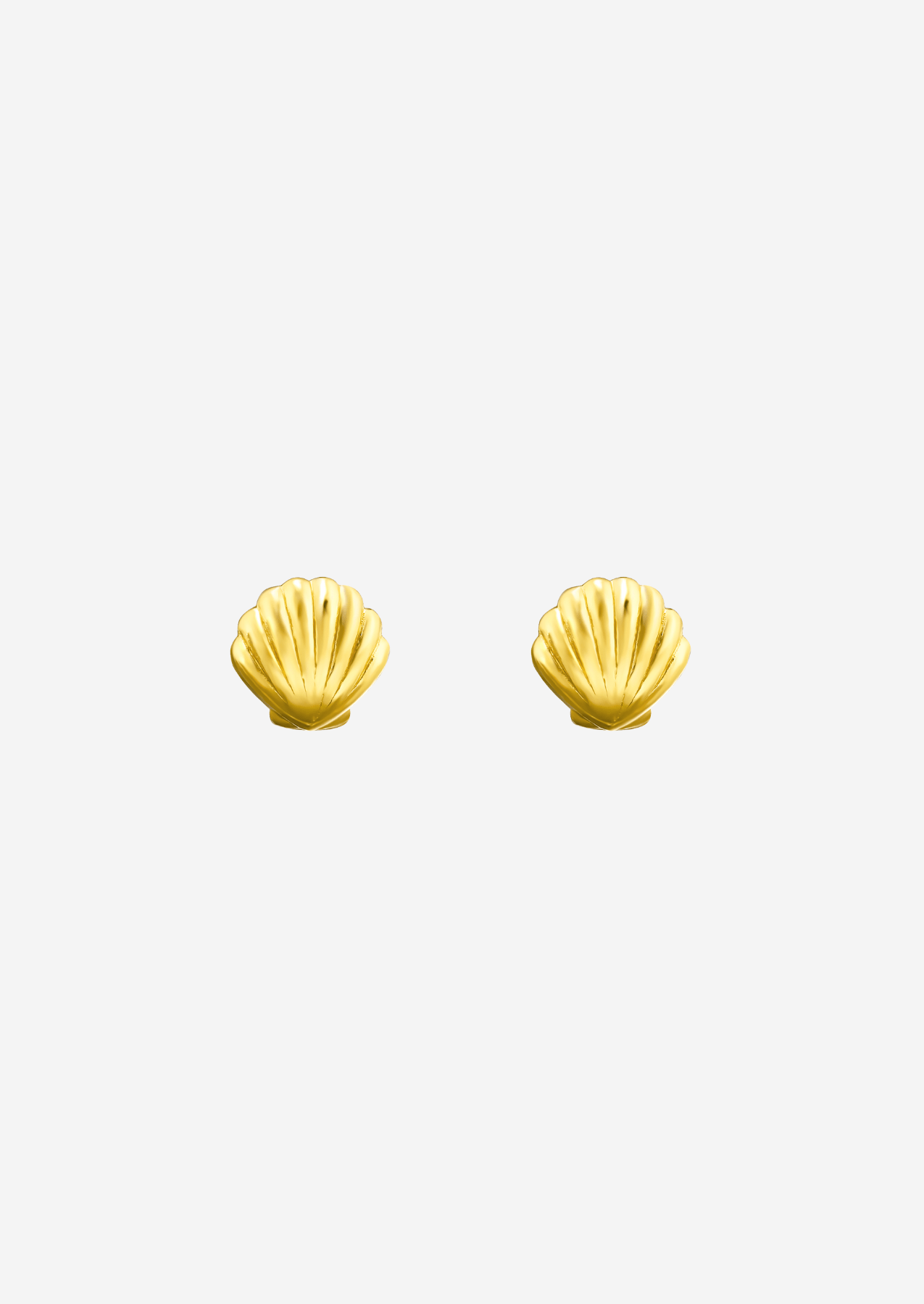 The Little Shell 14ct Gold Vermeil Stud Earrings - Molten Store