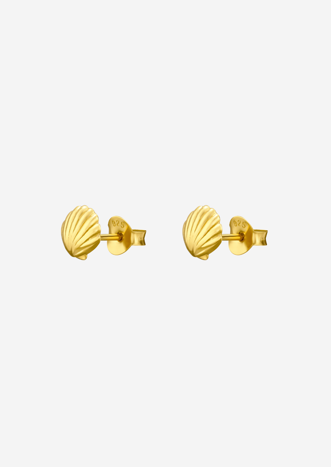 The Little Shell 14ct Gold Vermeil Stud Earrings - Molten Store