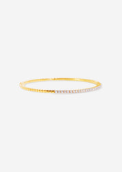 The Lou 18ct Yellow Gold Cultured Diamond Tennis Bangle (1ct TDW) - Molten Store