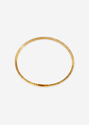 The Lou 18ct Yellow Gold Cultured Diamond Tennis Bangle (1ct TDW) - Molten Store