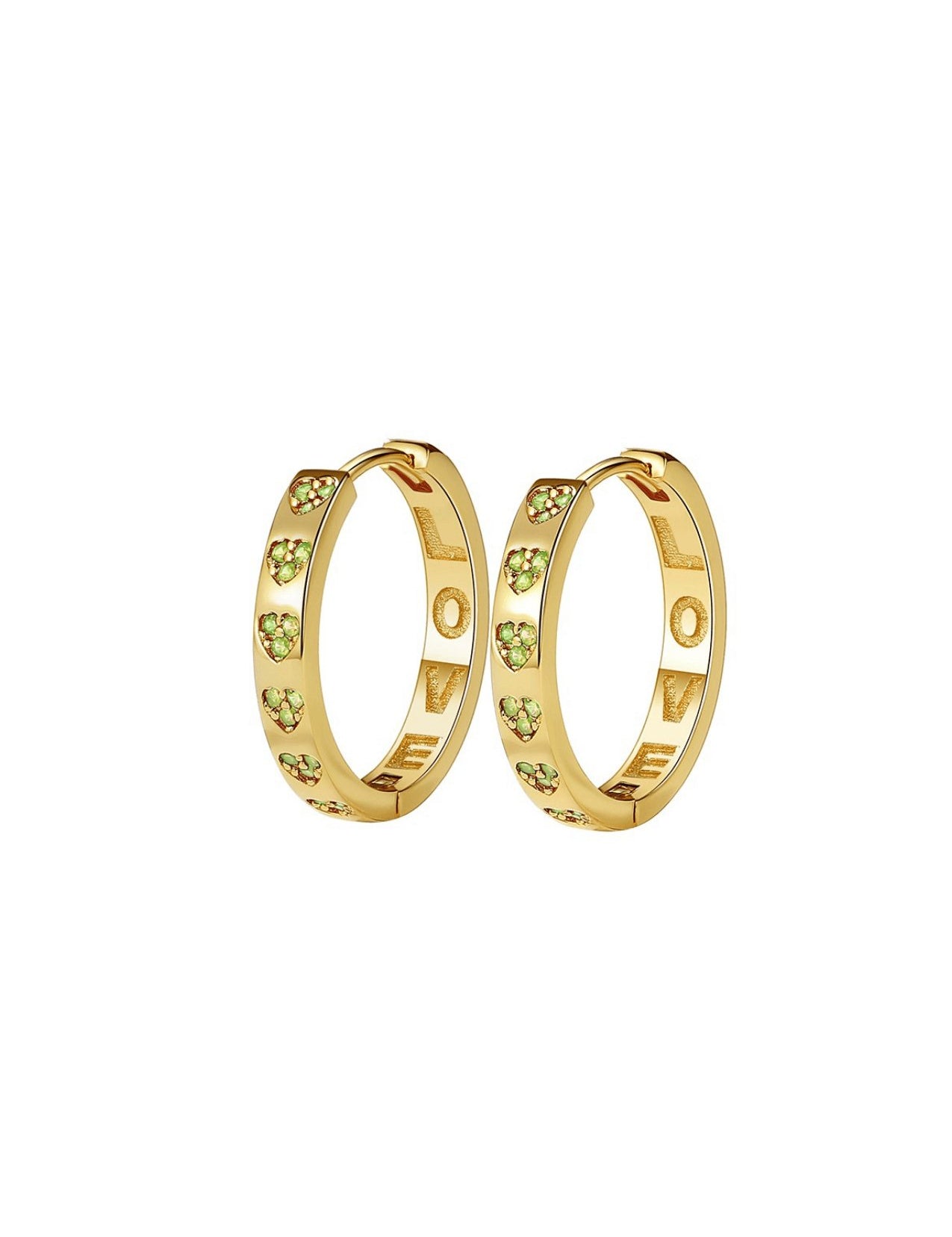 The Love Letter Apple 14ct Gold Vermeil Hoop Earrings - Molten Store