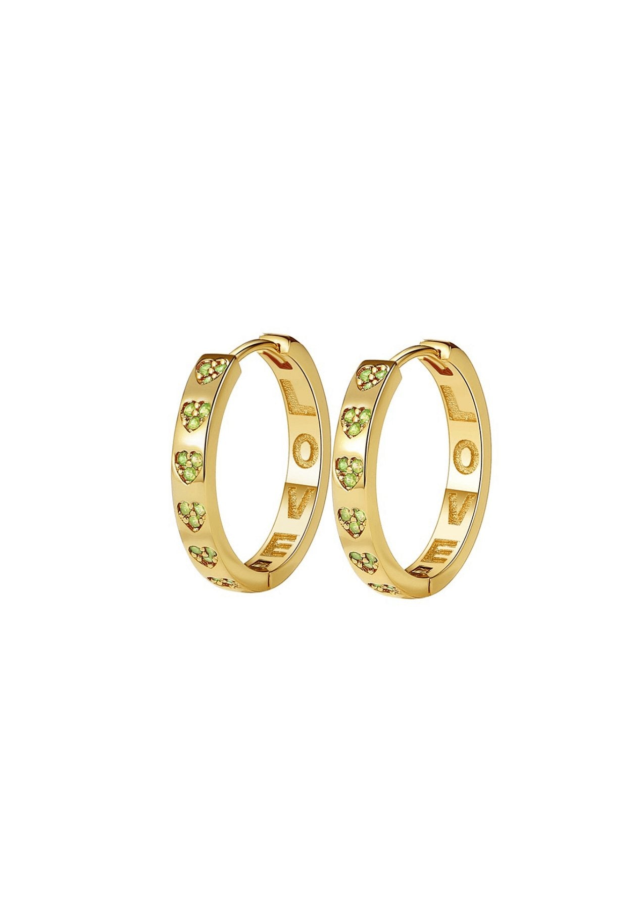 The Love Letter Apple 14ct Gold Vermeil Hoop Earrings - Molten Store