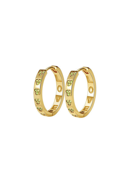 The Love Letter Apple 14ct Gold Vermeil Hoop Earrings - Molten Store