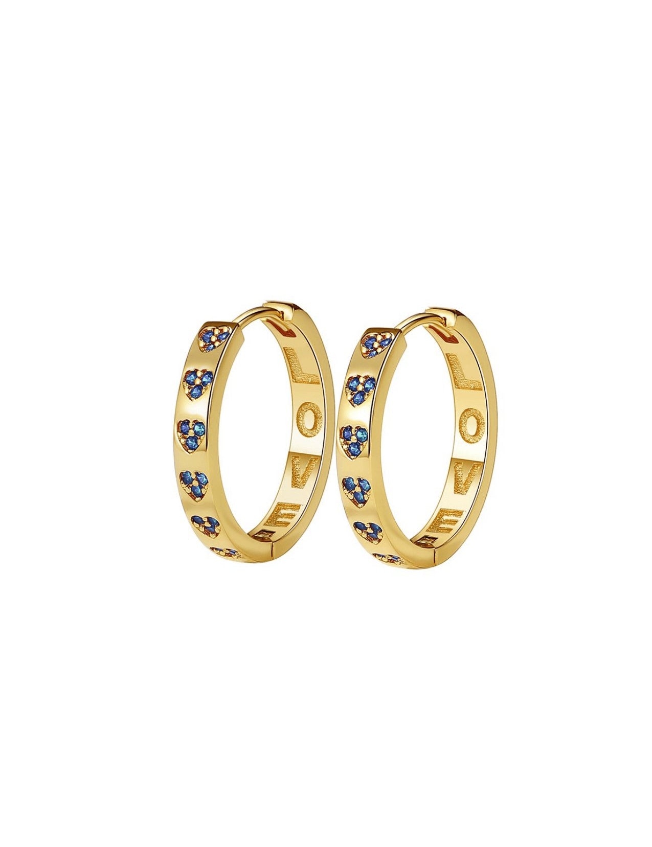 The Love Letter Ocean 14ct Gold Vermeil Hoop Earrings - Molten Store