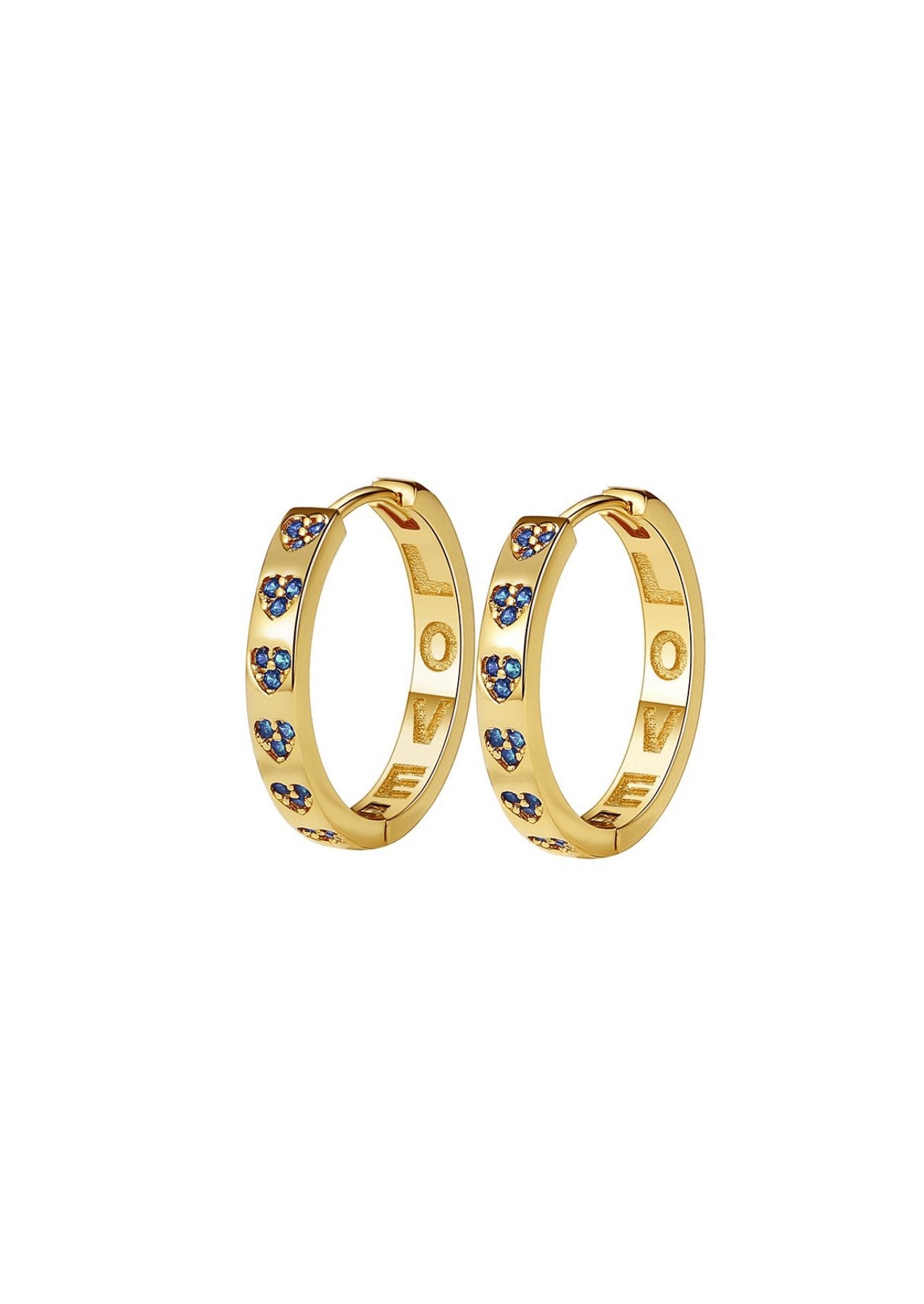 The Love Letter Ocean 14ct Gold Vermeil Hoop Earrings - Molten Store