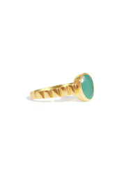 The Luce Chalcedony 18ct Gold Vermeil Ring - Molten Store