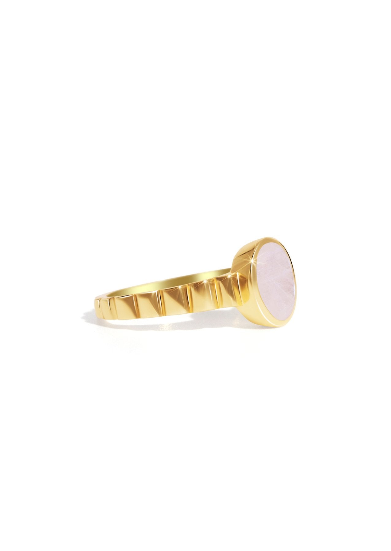 The Luce Moonstone 18ct Gold Vermeil Ring - Molten Store