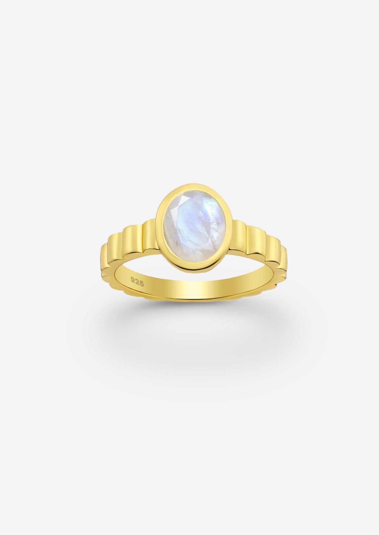 The Luce Moonstone 18ct Gold Vermeil Ring - Molten Store