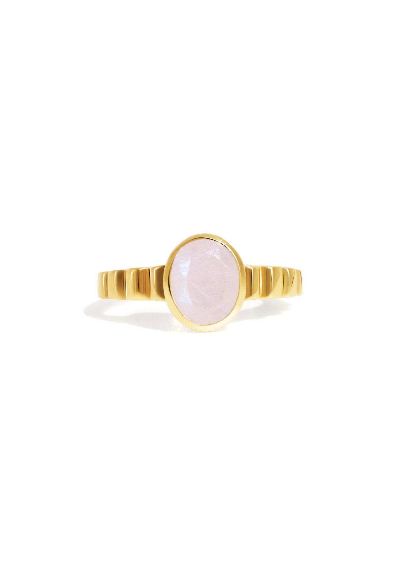 The Luce Moonstone 18ct Gold Vermeil Ring - Molten Store