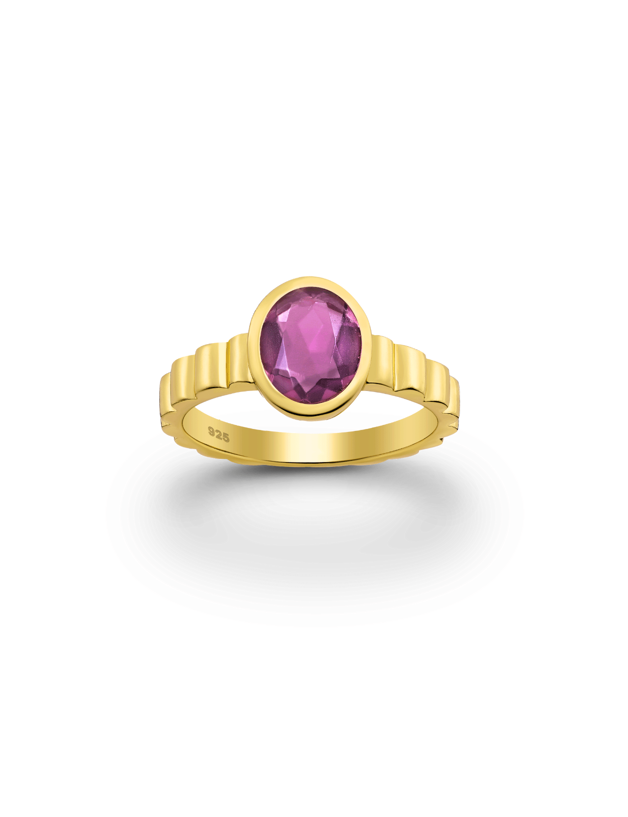 The Luce Rhodolite 18ct Gold Vermeil Ring - Molten Store