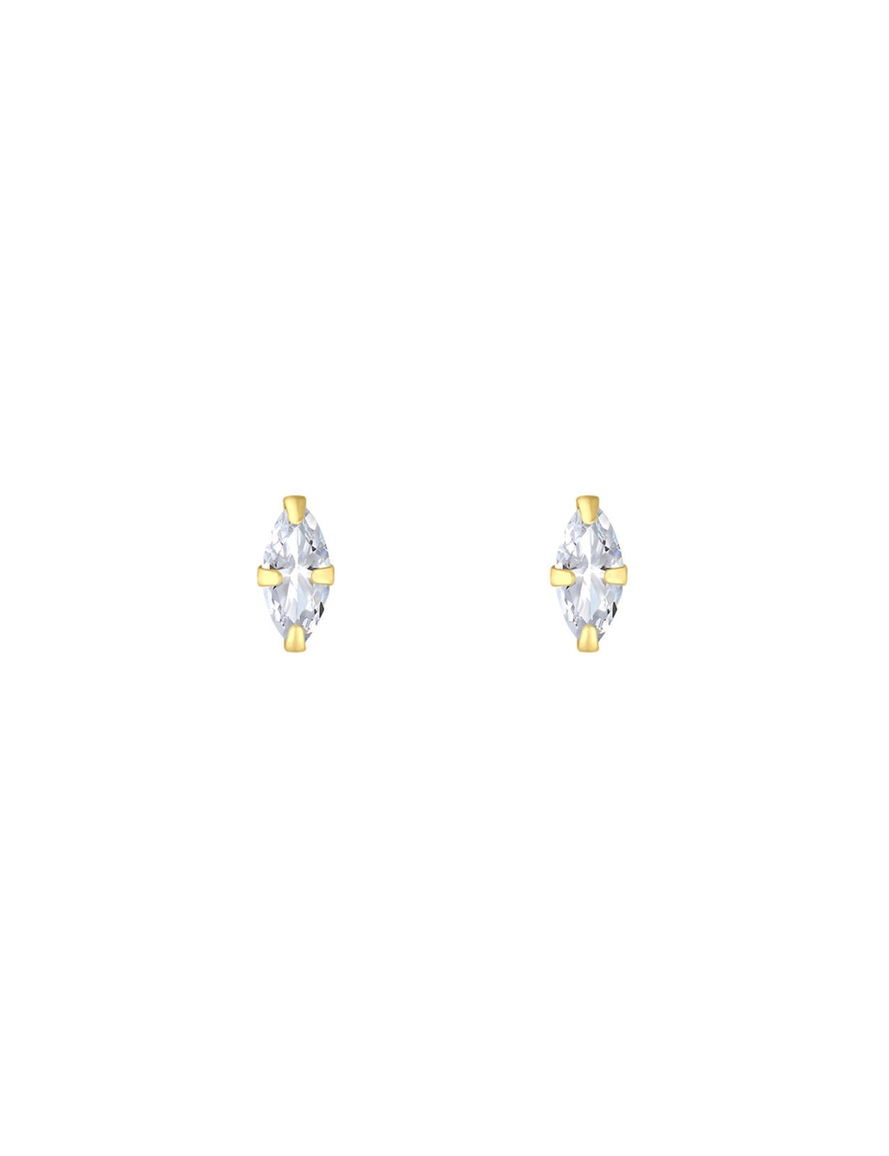 The Lucent Marquise Gold Vermeil Stud Earrings - Molten Store