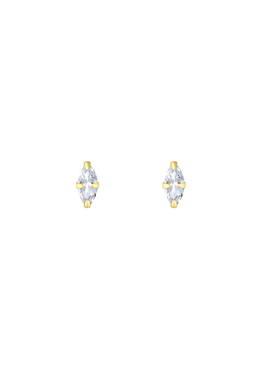 The Lucent Marquise Gold Vermeil Stud Earrings - Molten Store