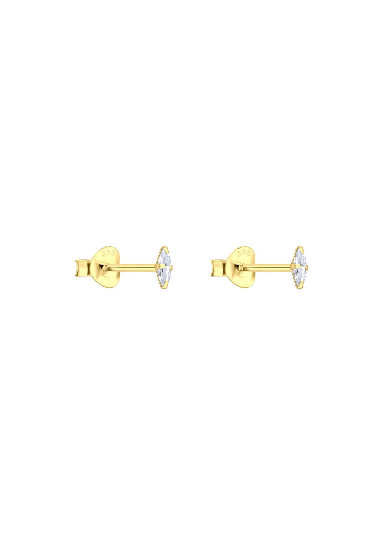 The Lucent Marquise Gold Vermeil Stud Earrings - Molten Store