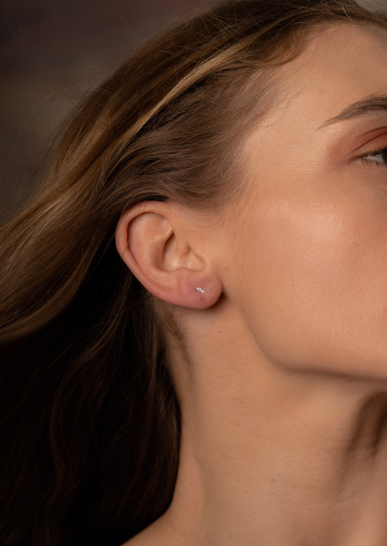 The Lucent Marquise Gold Vermeil Stud Earrings - Molten Store